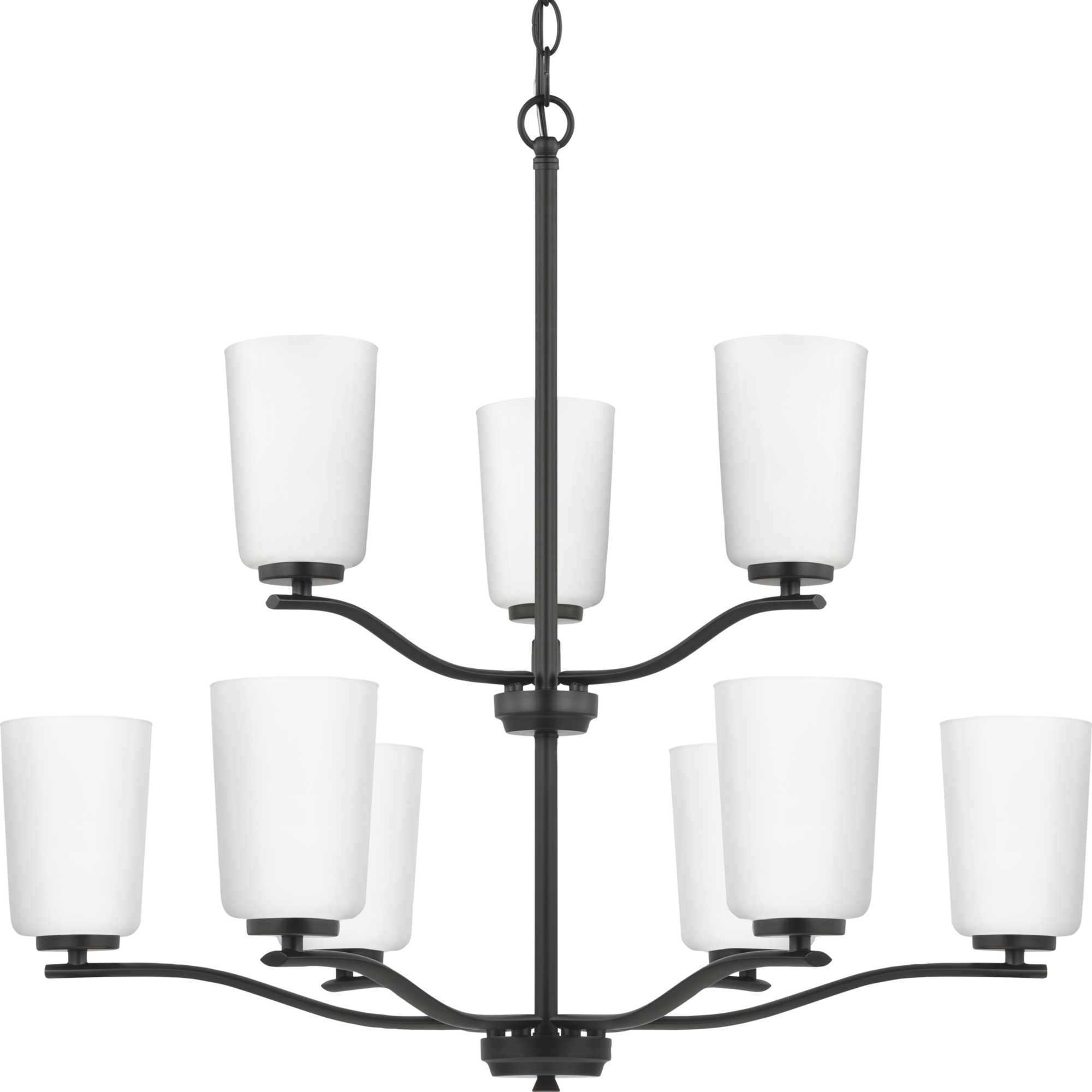 Adley 9 Light 28 inch Matte Black Chandelier Ceiling Light