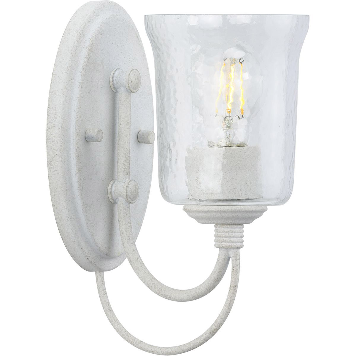 Bowman 1 Light 5 inch Cottage White Bath Vanity Wall Light