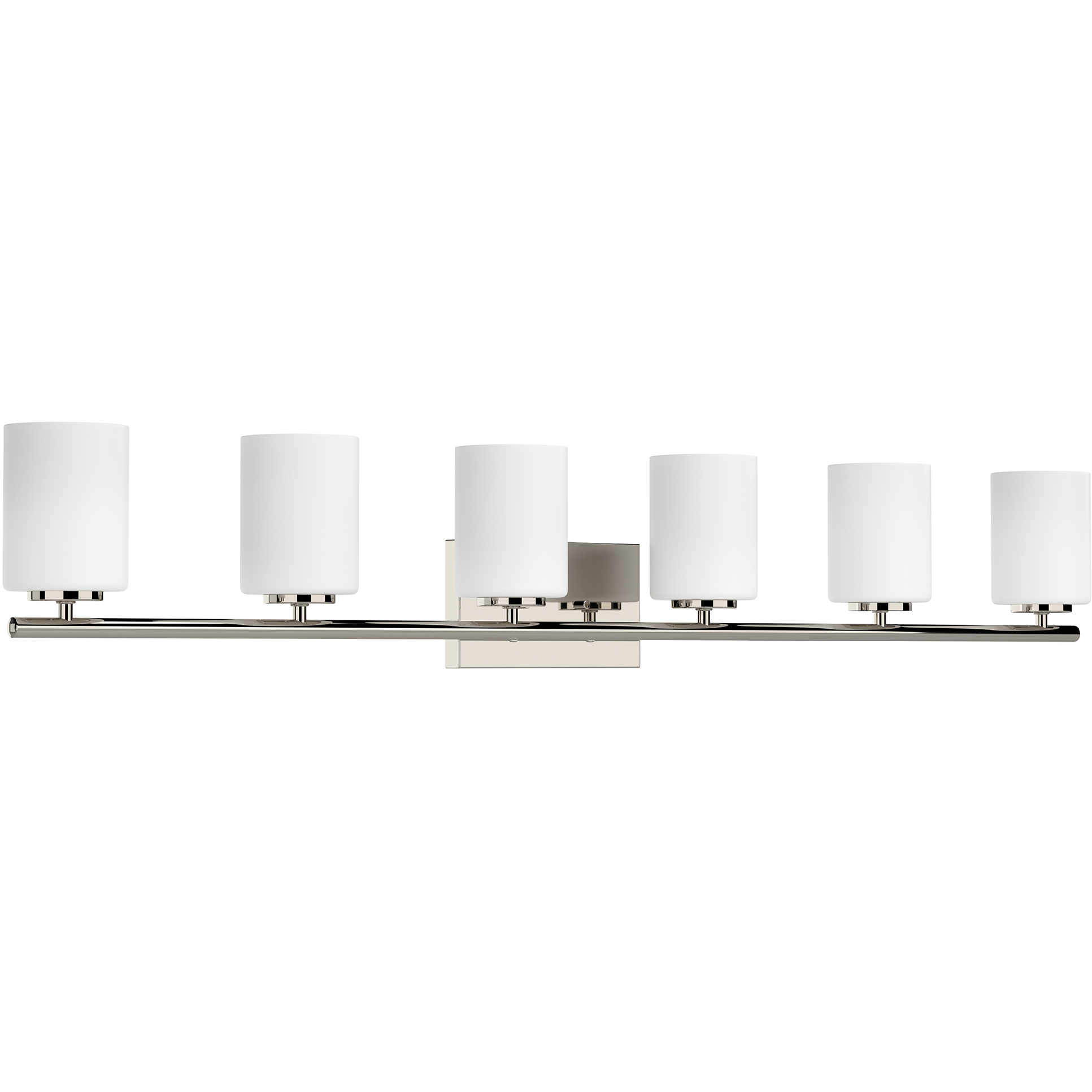 Replay 6 Light 48 inch Polished Nickel Bath Vanity Wall Light