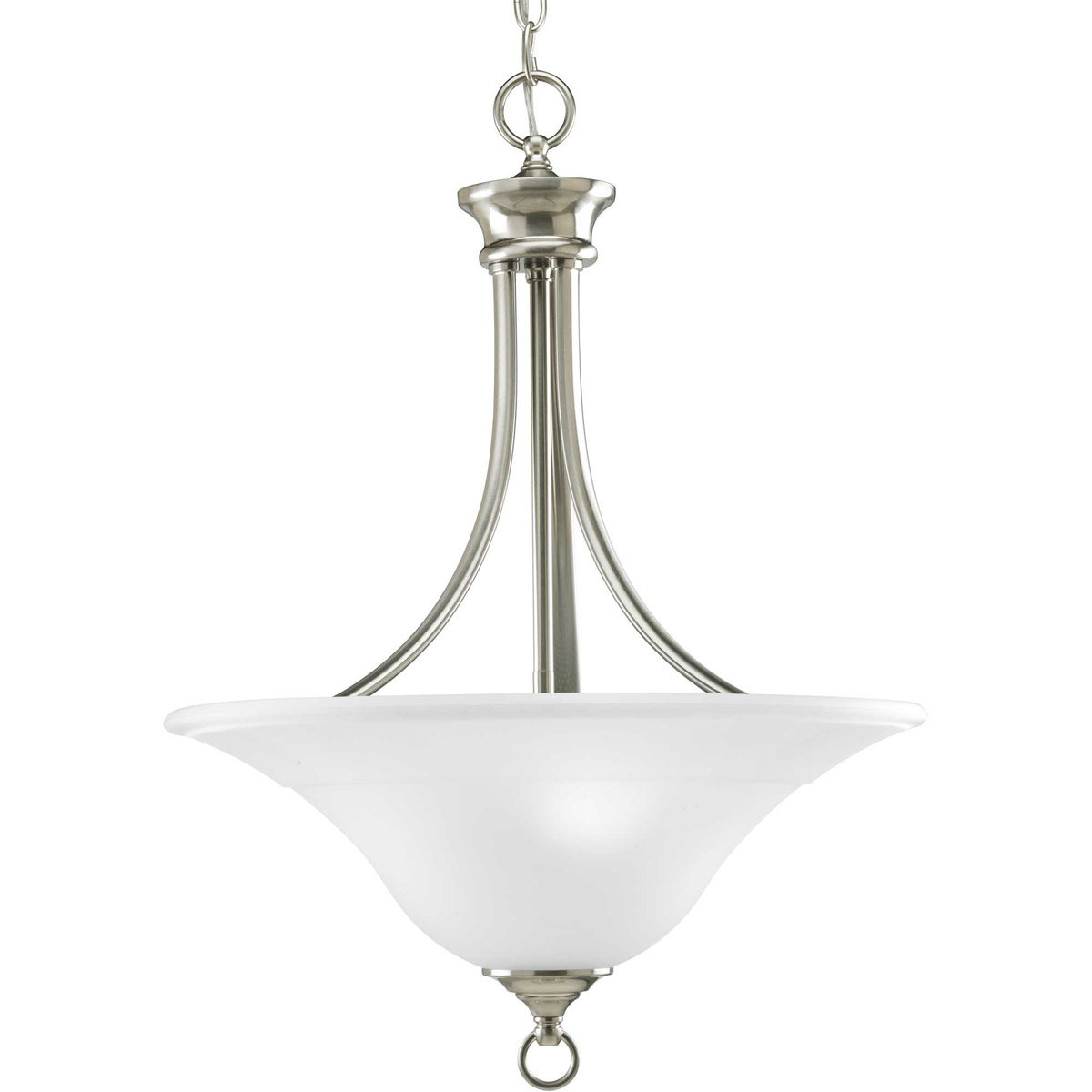Trinity 3 Light 18 inch Brushed Nickel Foyer Pendant Ceiling Light