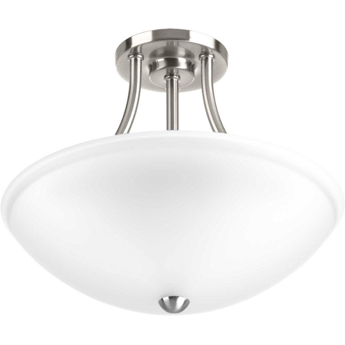 Progress Lighting Gather Semi Flush Convertible Brushed Nickel
