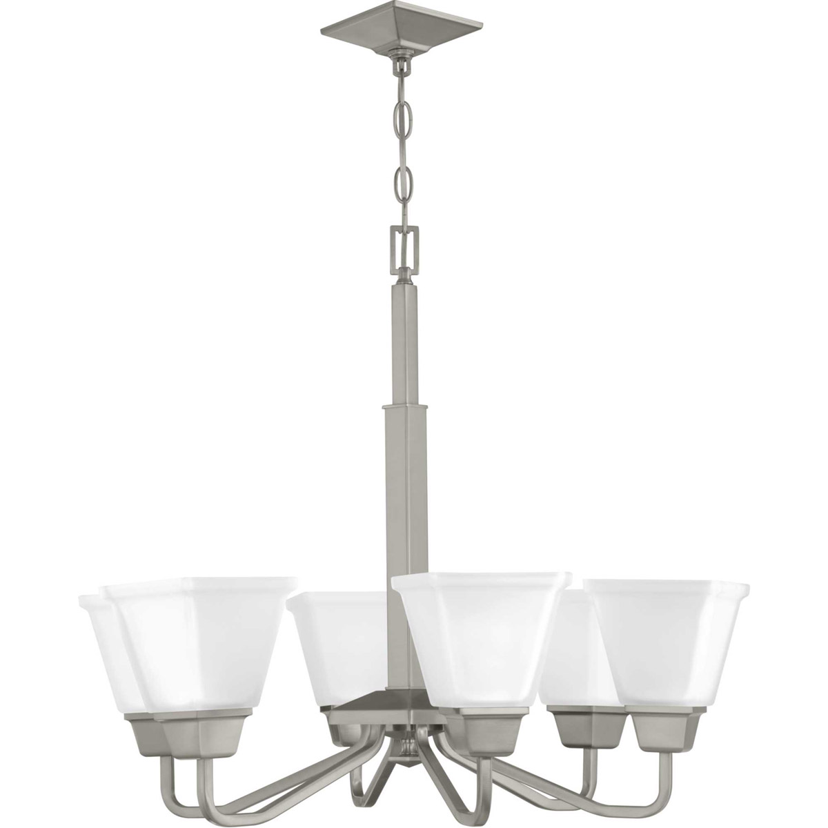 Clifton Heights 6 Light 26 inch Brushed Nickel Chandelier Ceiling Light