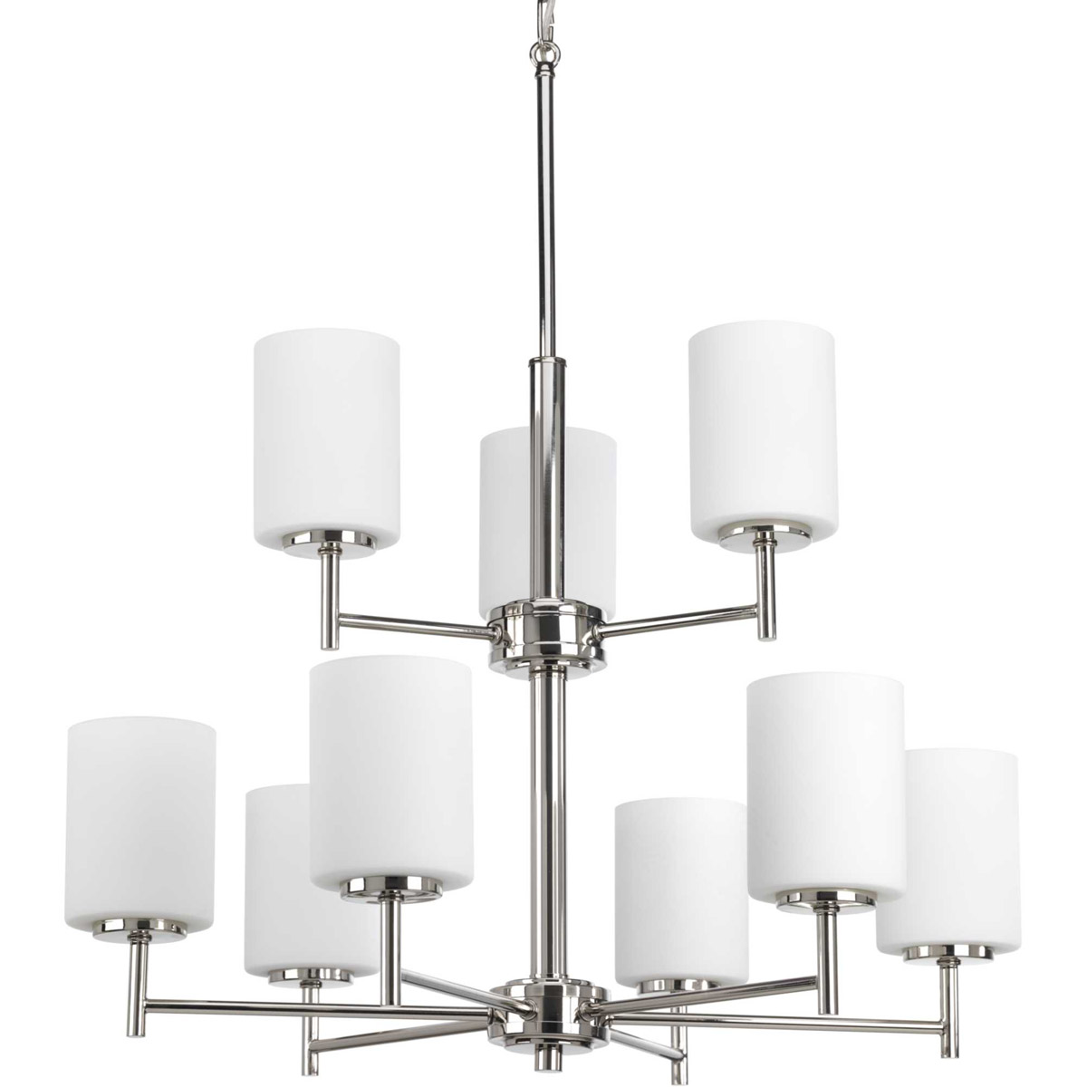 Replay 9 Light 25.5 inch Polished Nickel Chandelier Ceiling Light