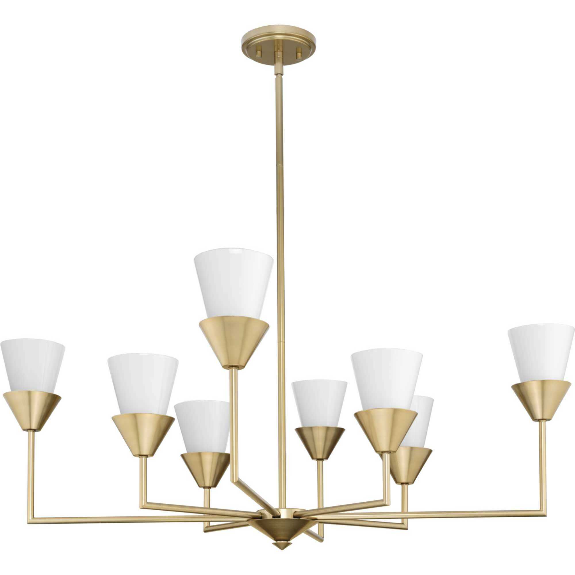 Pinellas 8 Light 40 inch Soft Gold Chandelier Ceiling Light, Design Series