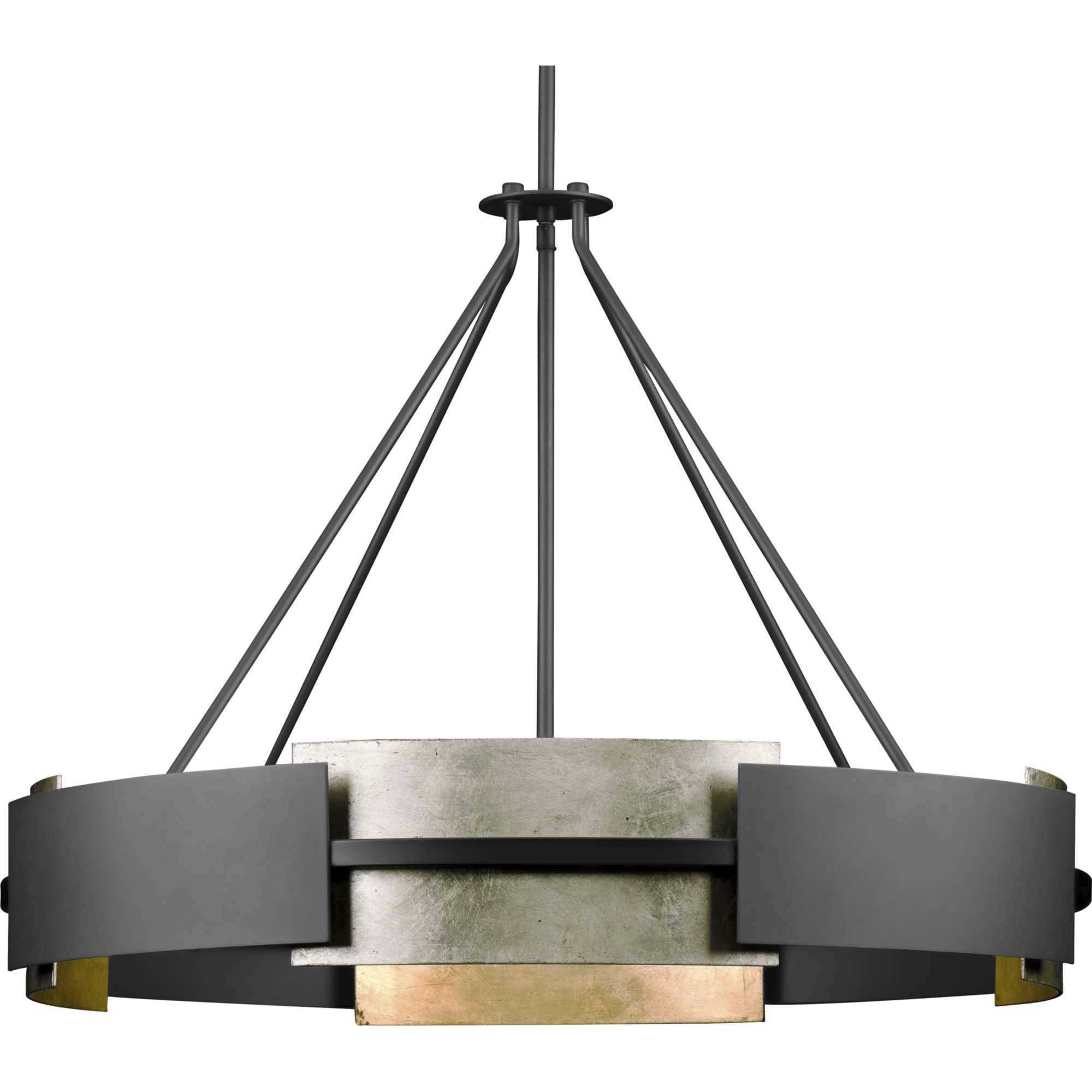 Lowery 6 Light 31.75 inch Matte Black Pendants Ceiling Light, Design Series