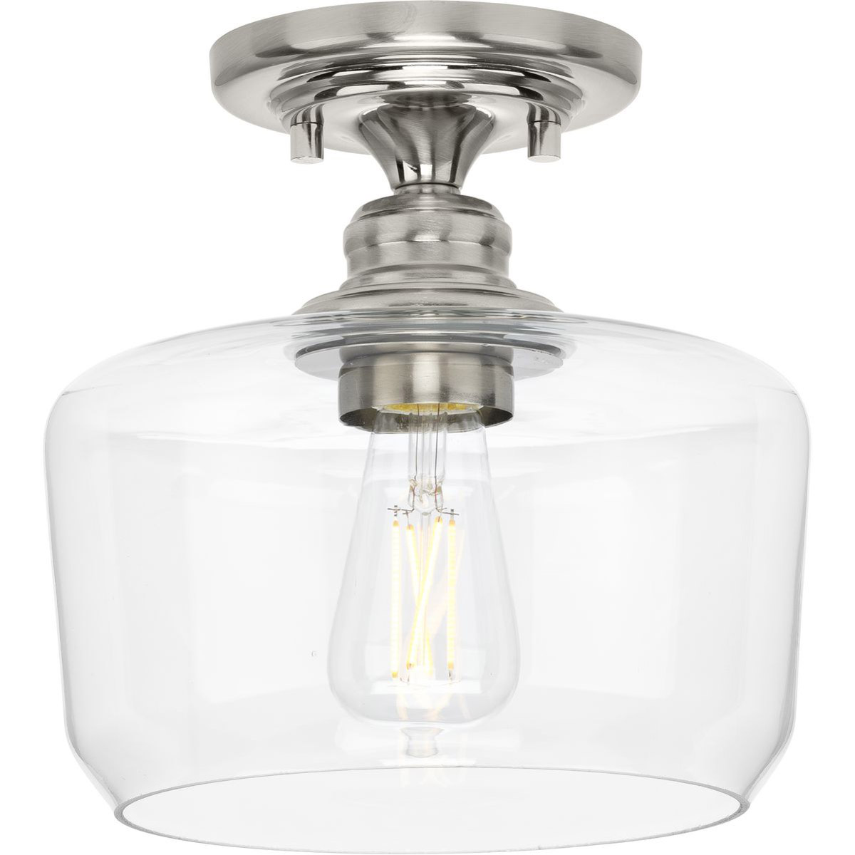 Aiken 1 Light 9 inch Brushed Nickel Flush Mount Ceiling Light