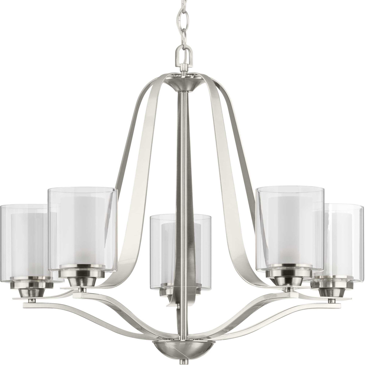 Kene 5 Light 27.25 inch Brushed Nickel Chandelier Ceiling Light