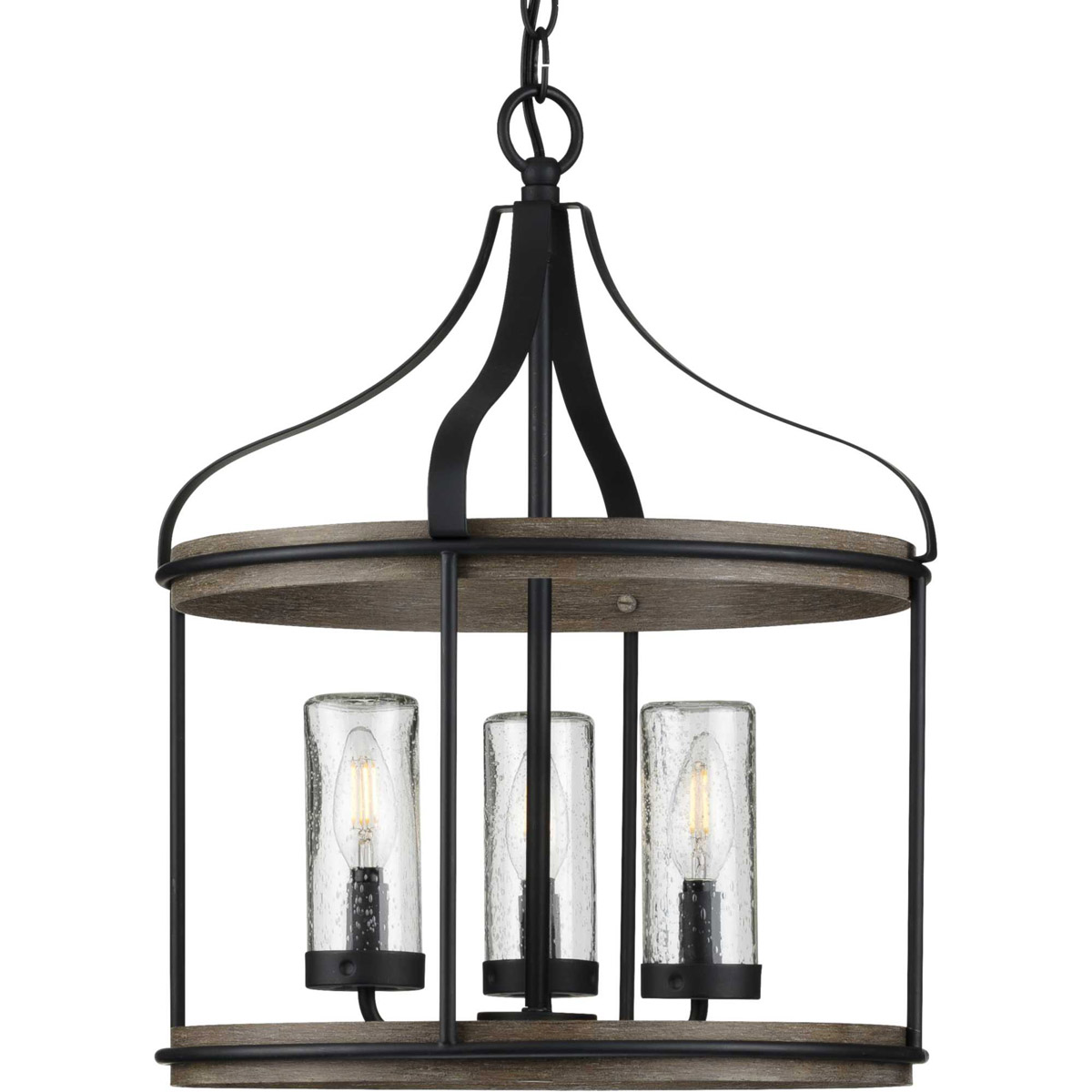 Brenham 3 Light 16 inch Matte Black Pendant Ceiling Light