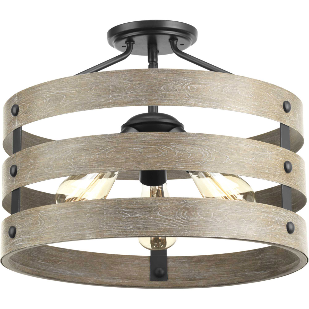 国内発送 17 Light 3 Gulliver inch Light Ceiling Convertible Mount Semi-Flush Graphite パーツ