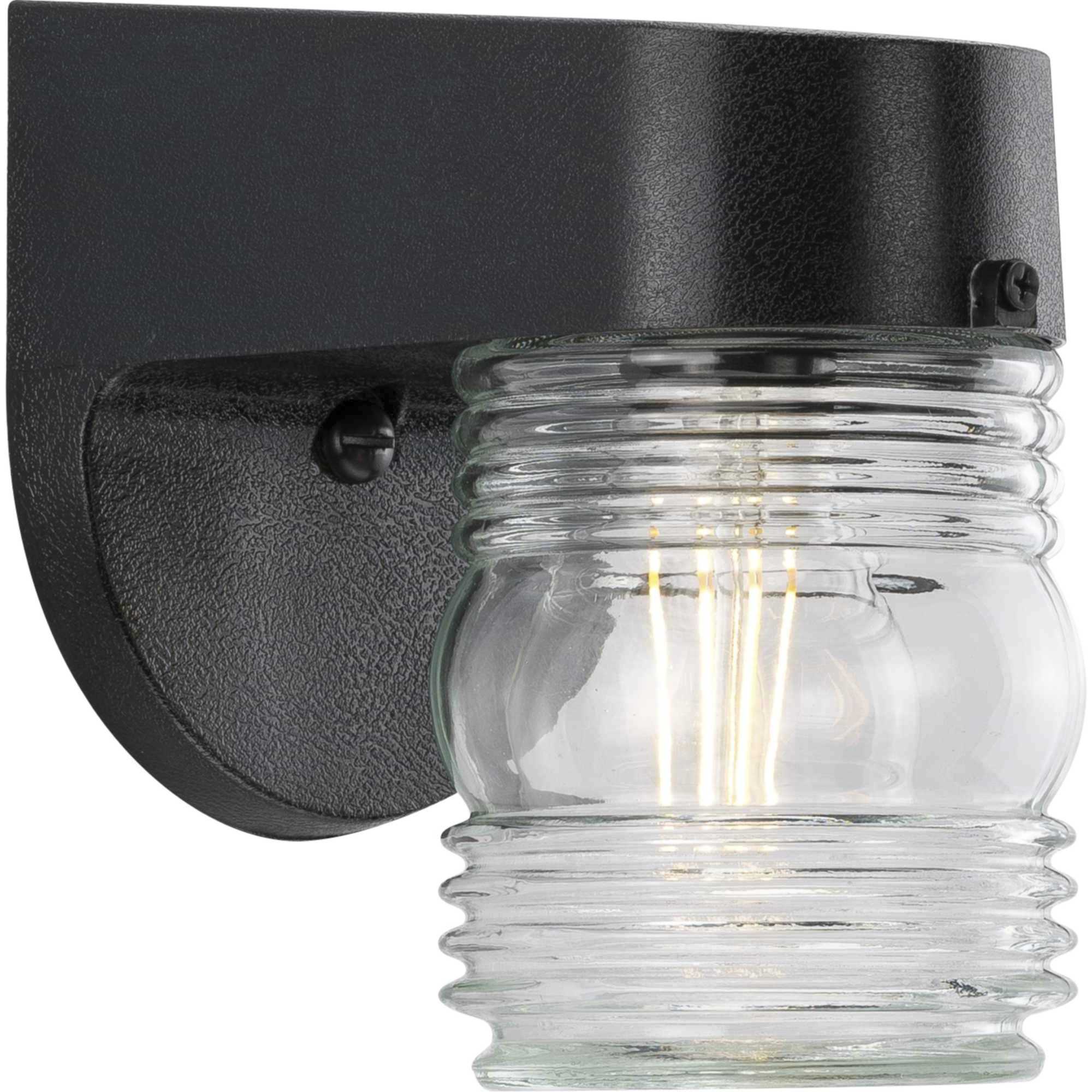 Polycarbonate Outdoor Outdoor Wall Lantern in Black