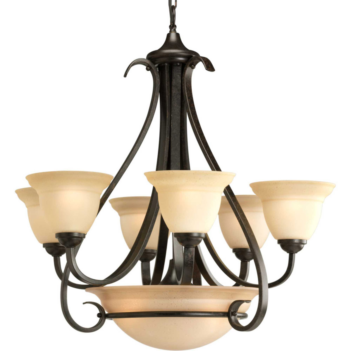 Progress P4417-77 Torino 6 Light 28.63 inch Forged Bronze