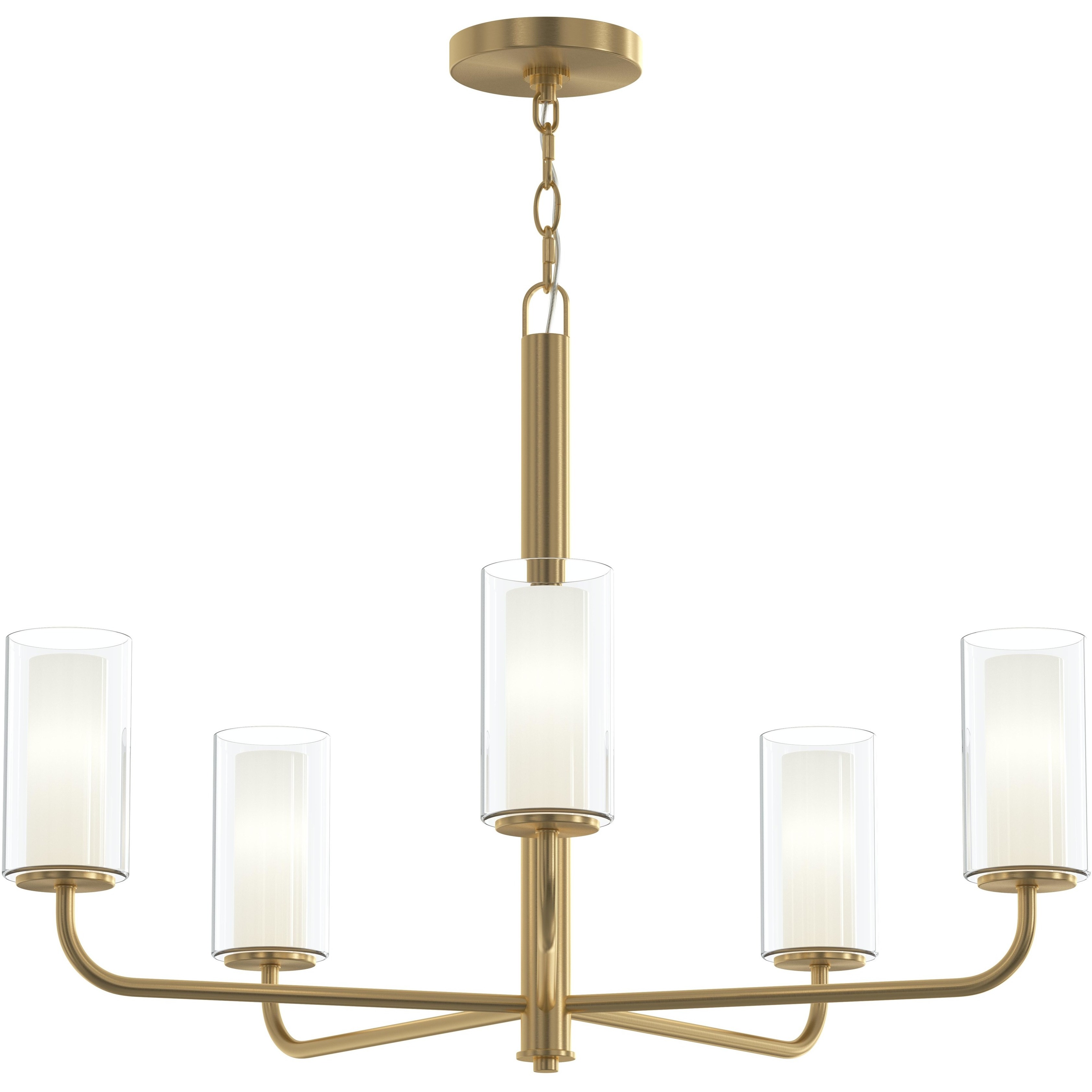 Mack 5 Light 28 inch Brushed Gold Chandelier Ceiling Light