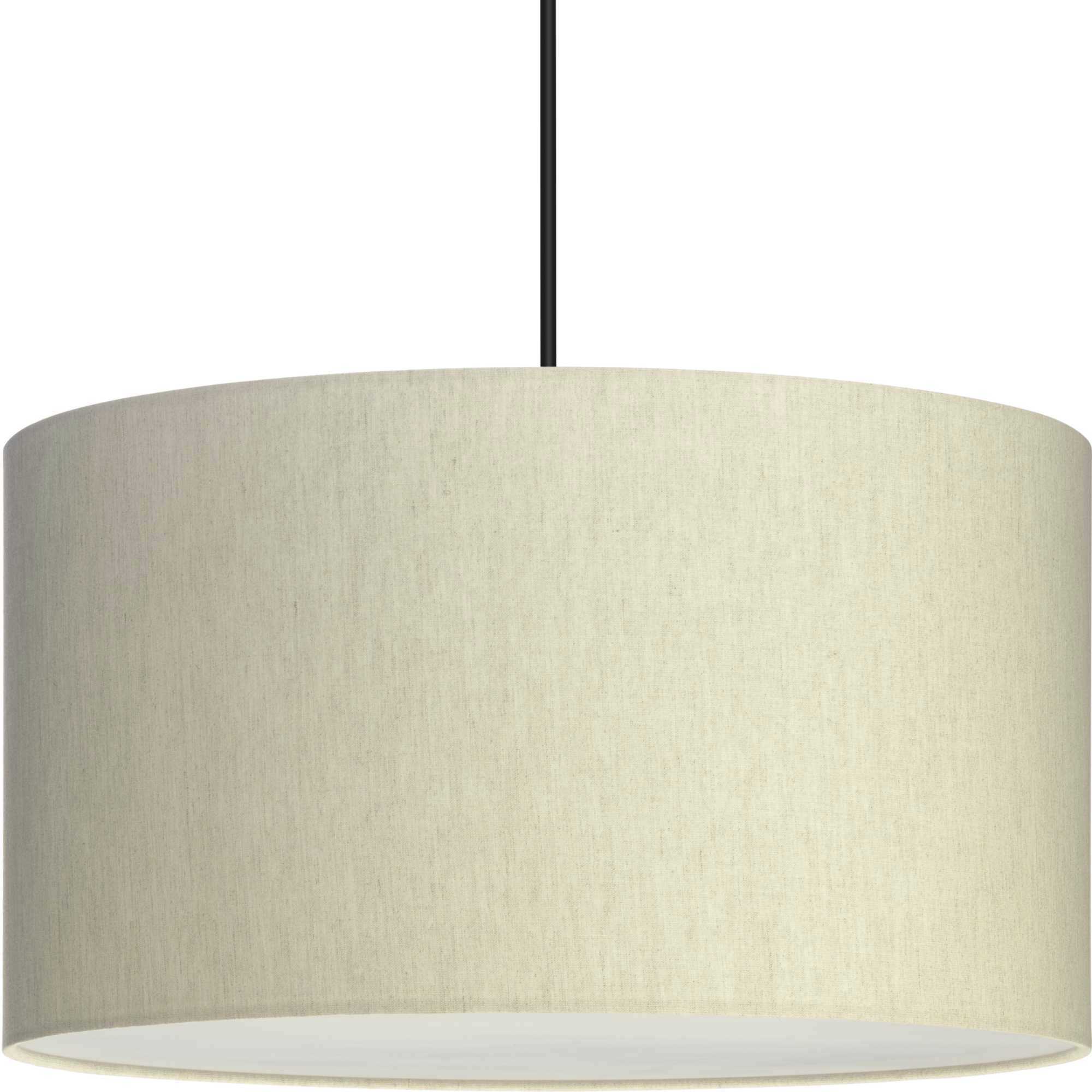 Markor 3 Light 18.12 inch Brushed Nickel/Matte Black/Vintage Brass Drum Pendant Ceiling Light in Ecru Linen