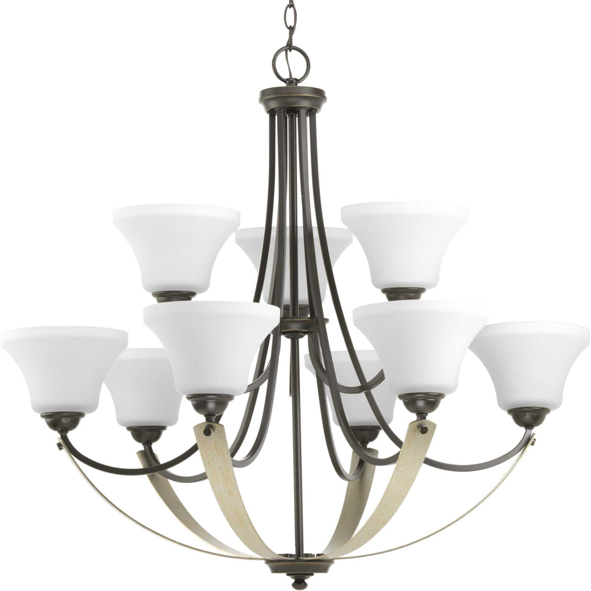 Noma 9 Light 34 inch Antique Bronze Chandelier Ceiling Light, Design Series