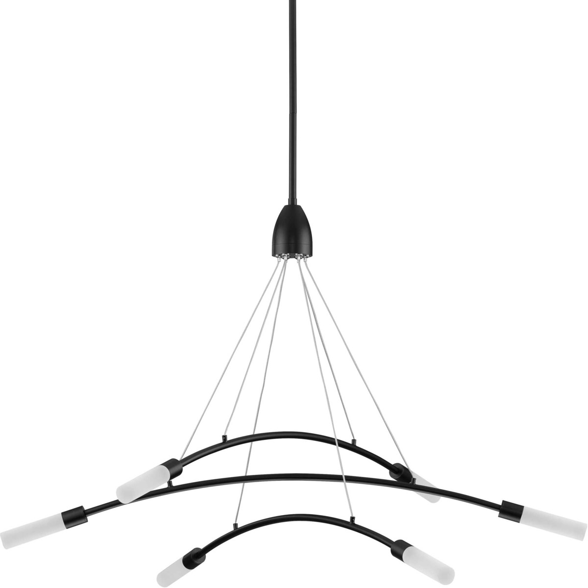 Kylo LED LED 40 inch Matte Black Chandelier Ceiling Light, Progress LED