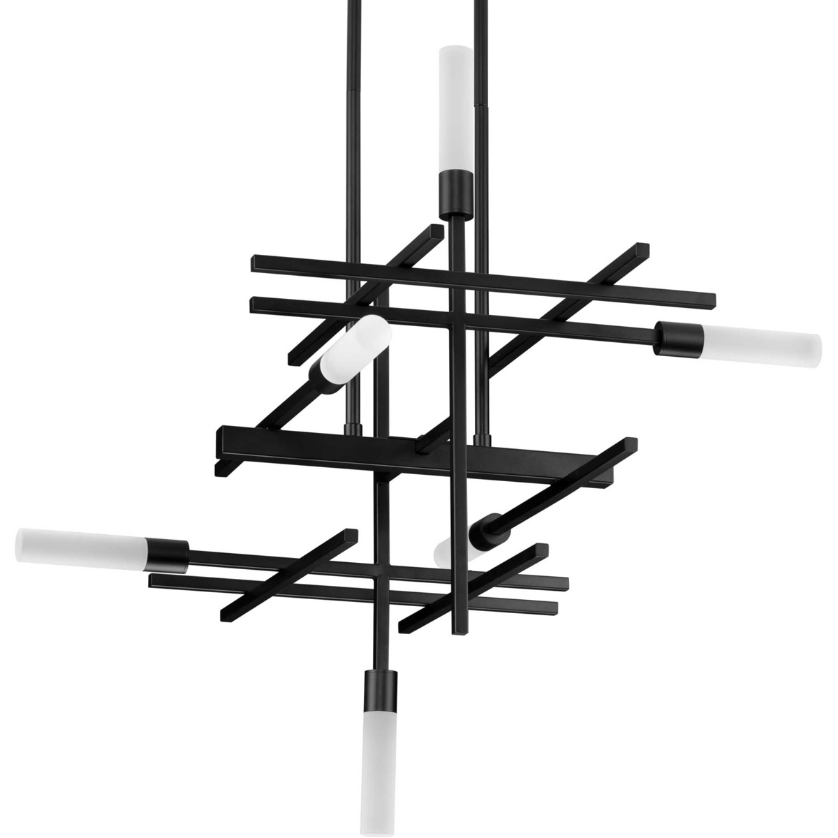 Quadrant LED LED 26.13 inch Matte Black Chandelier Ceiling Light, Progress LED