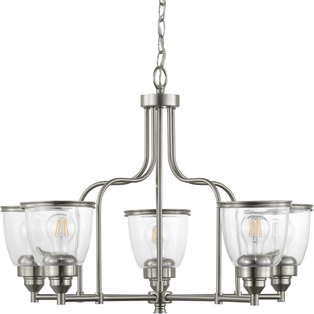 Saluda 5 Light 28 inch Brushed Nickel Chandelier Ceiling Light