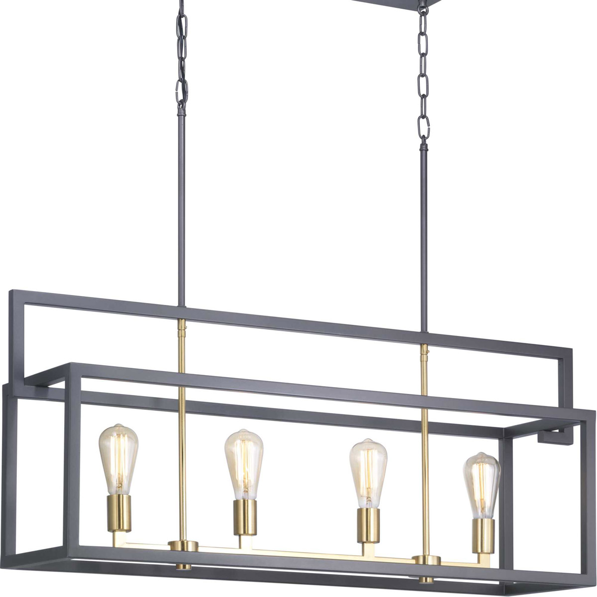 Blakely 4 Light 41 inch Graphite Linear Chandelier Ceiling Light, Design Series