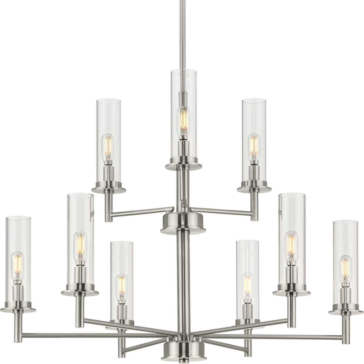 Kellwyn 9 Light 28 inch Brushed Nickel Chandelier Ceiling Light