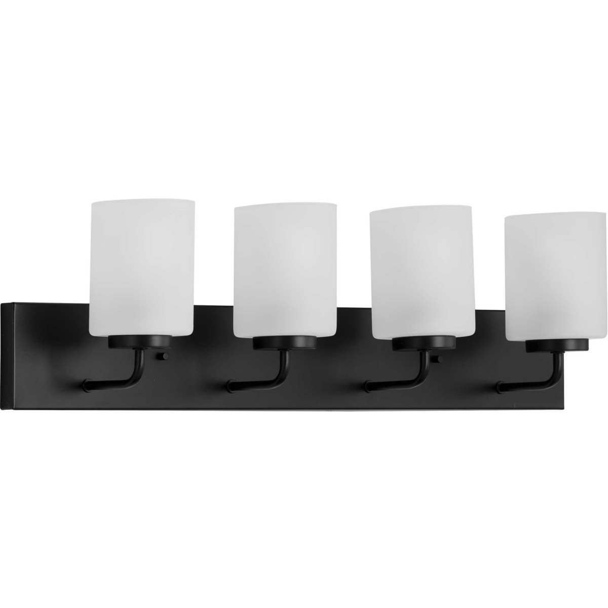 Progress P300330 031 Merry 4 Light 30 inch Matte Black Bath Vanity