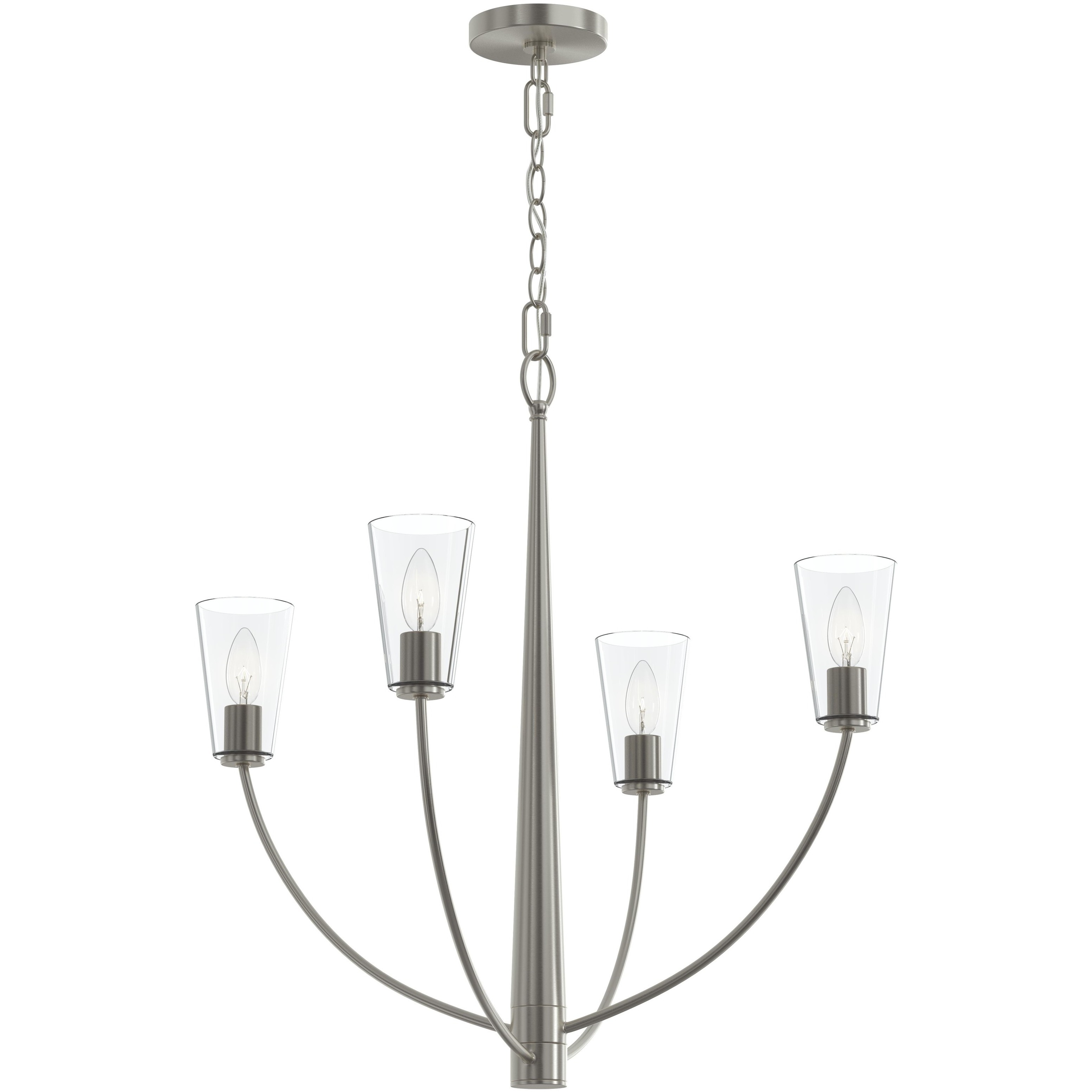 Jheni 4 Light 26 inch Brushed Nickel Chandelier Ceiling Light