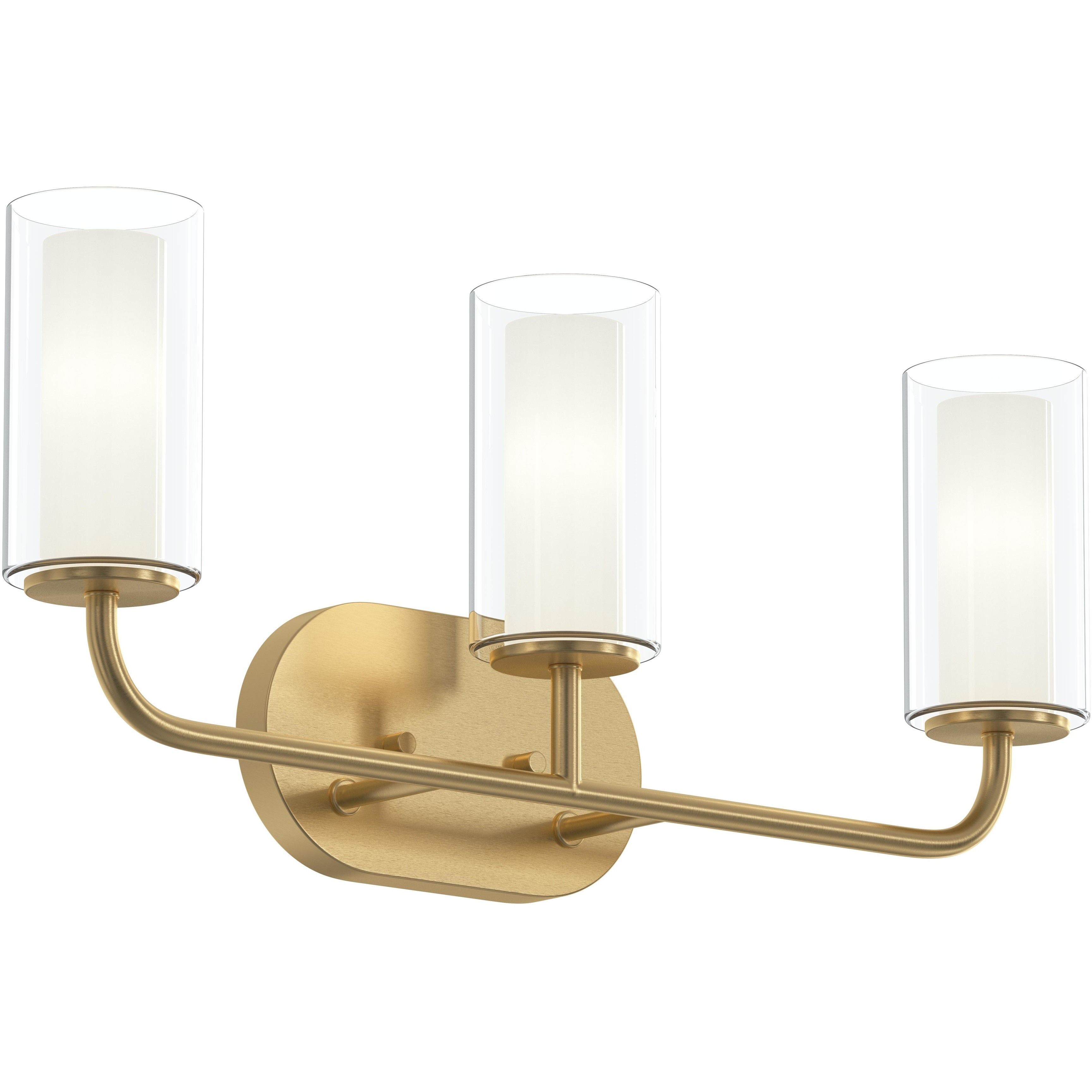 Mack 3 Light 22.25 inch Brushed Gold Vanity Light Wall Light