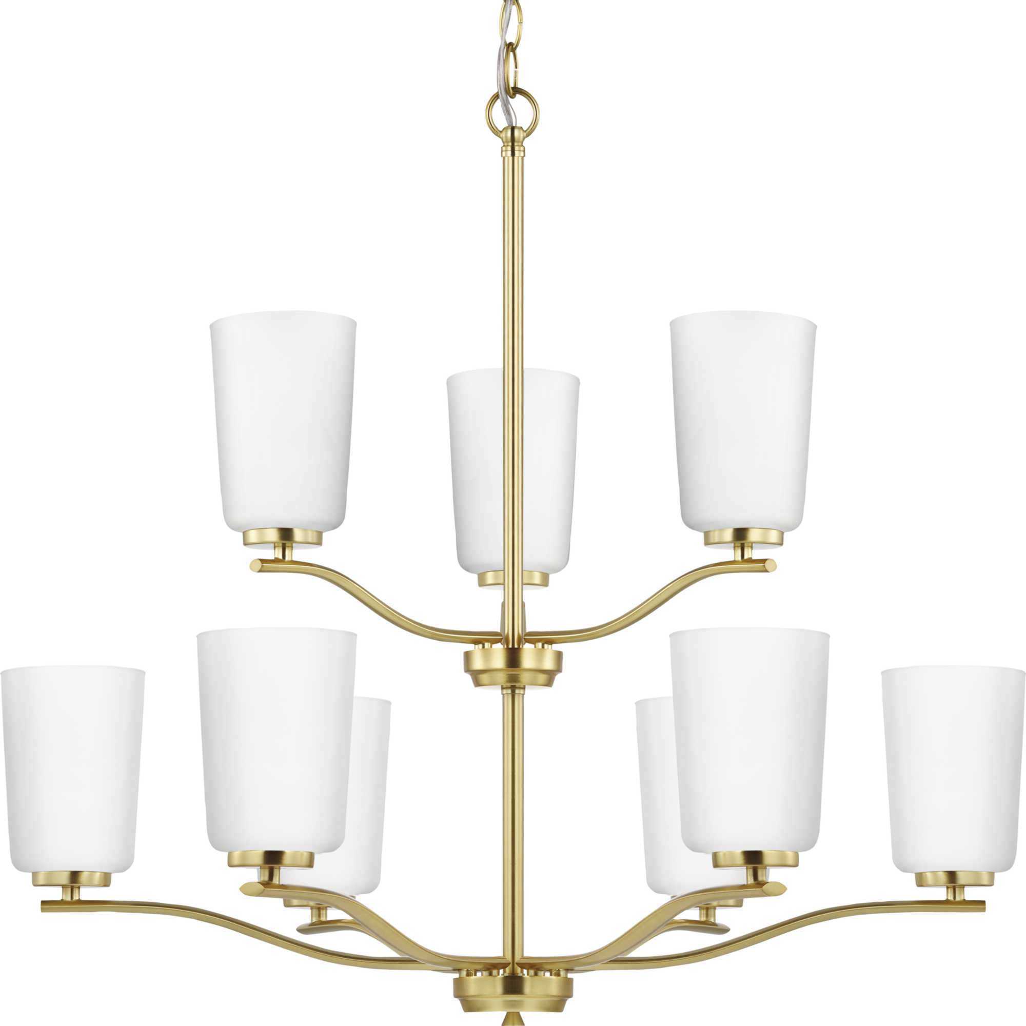 Adley 9 Light 28 inch Satin Brass Chandelier Ceiling Light