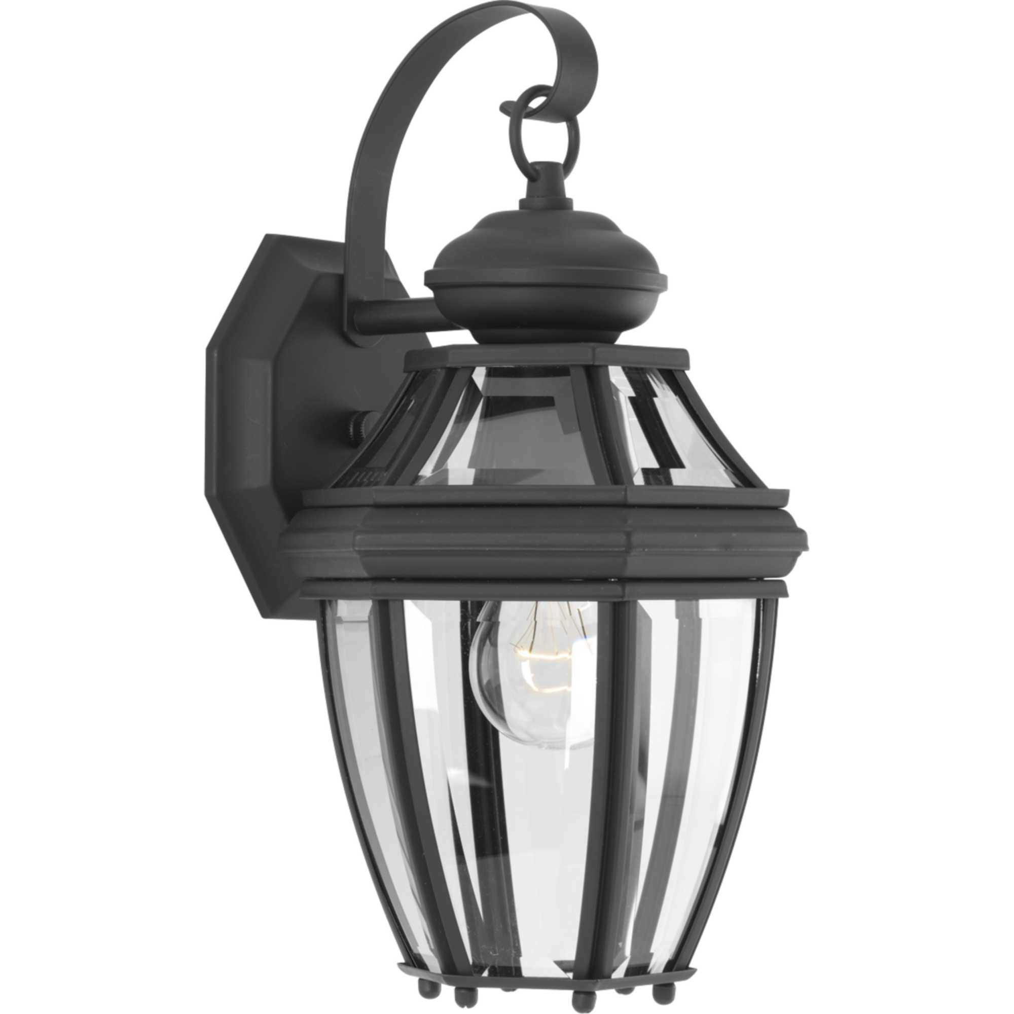 New Haven 1 Light 15 inch Textured Black Outdoor Wall Lantern, Small