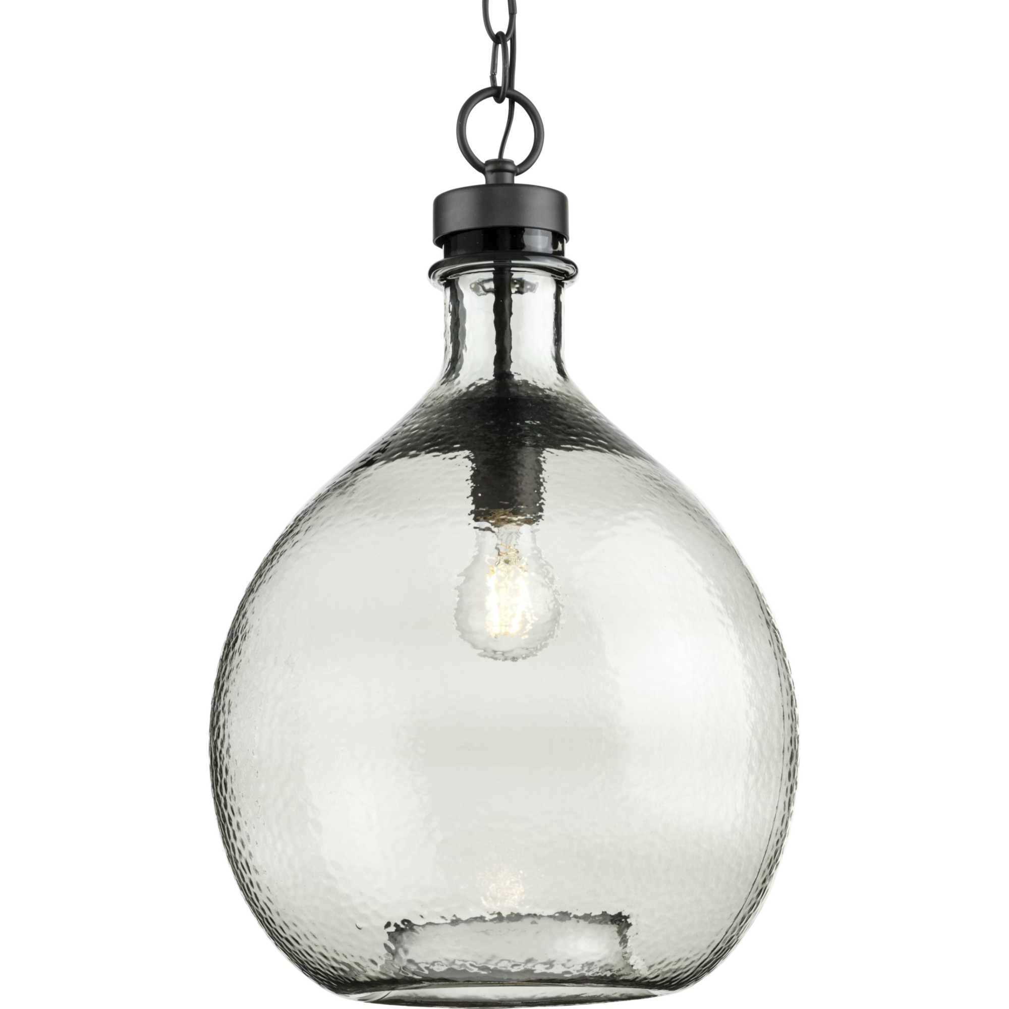 Progress Lighting Briarwood Collection 1-Light Coastal Mini-Pendant Light  Graphite, Black, image size:2000x2000