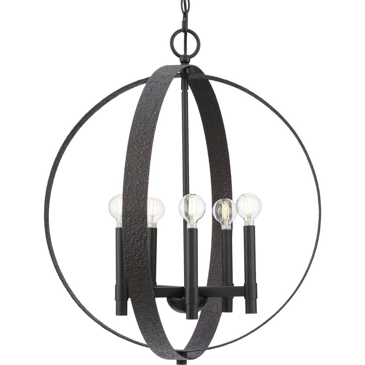 Allegheny 5 Light 22 inch Matte Black Chandelier Ceiling Light, Design Series